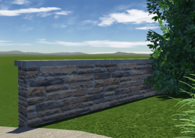 retaining wall 3d landscaping design