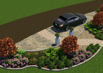 3d frontyard and driveway design